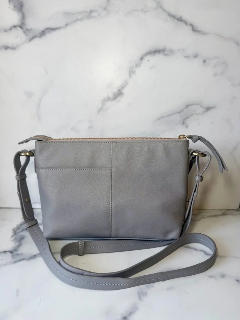 NEW Radley London Quilted Crossbody Bag Gray Herringbone Leather Dog Charm